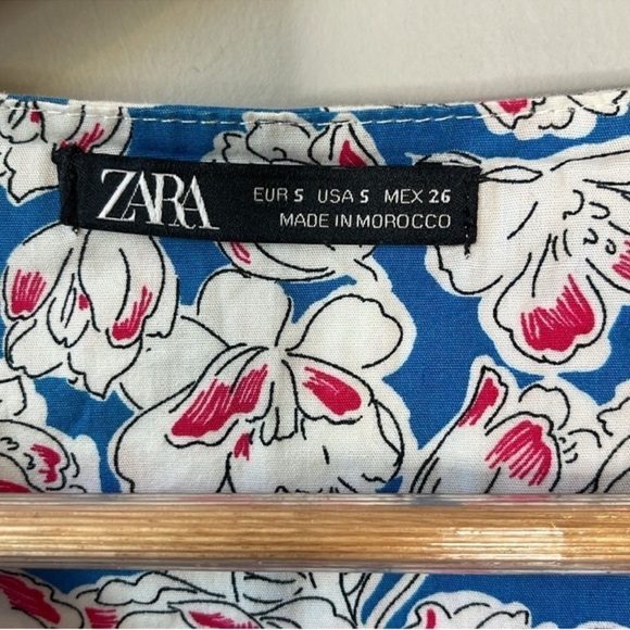 Zara Poplin Wrap Dress Floral Print Blogger Favorite - Picture 8 of 13